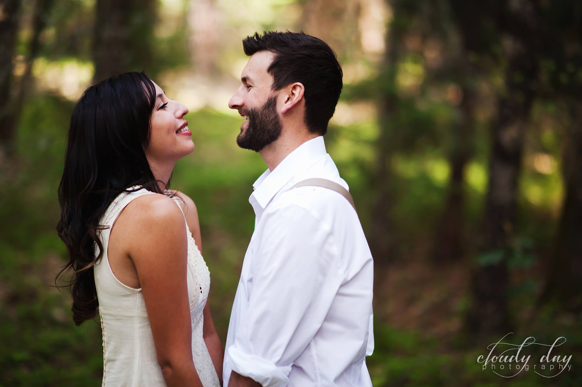 A light-filled spring engagement photography session