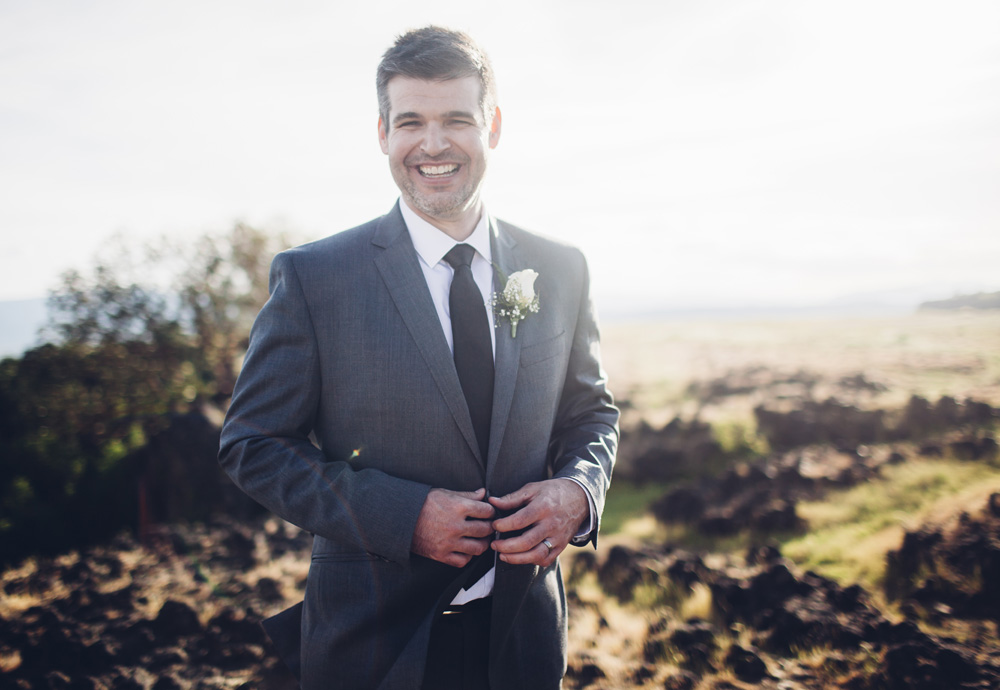 Groom wedding day portrait