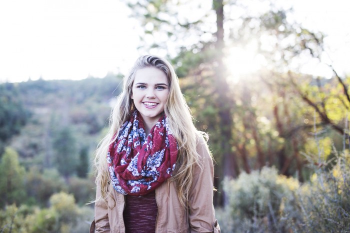 Senior Photo with Scarf