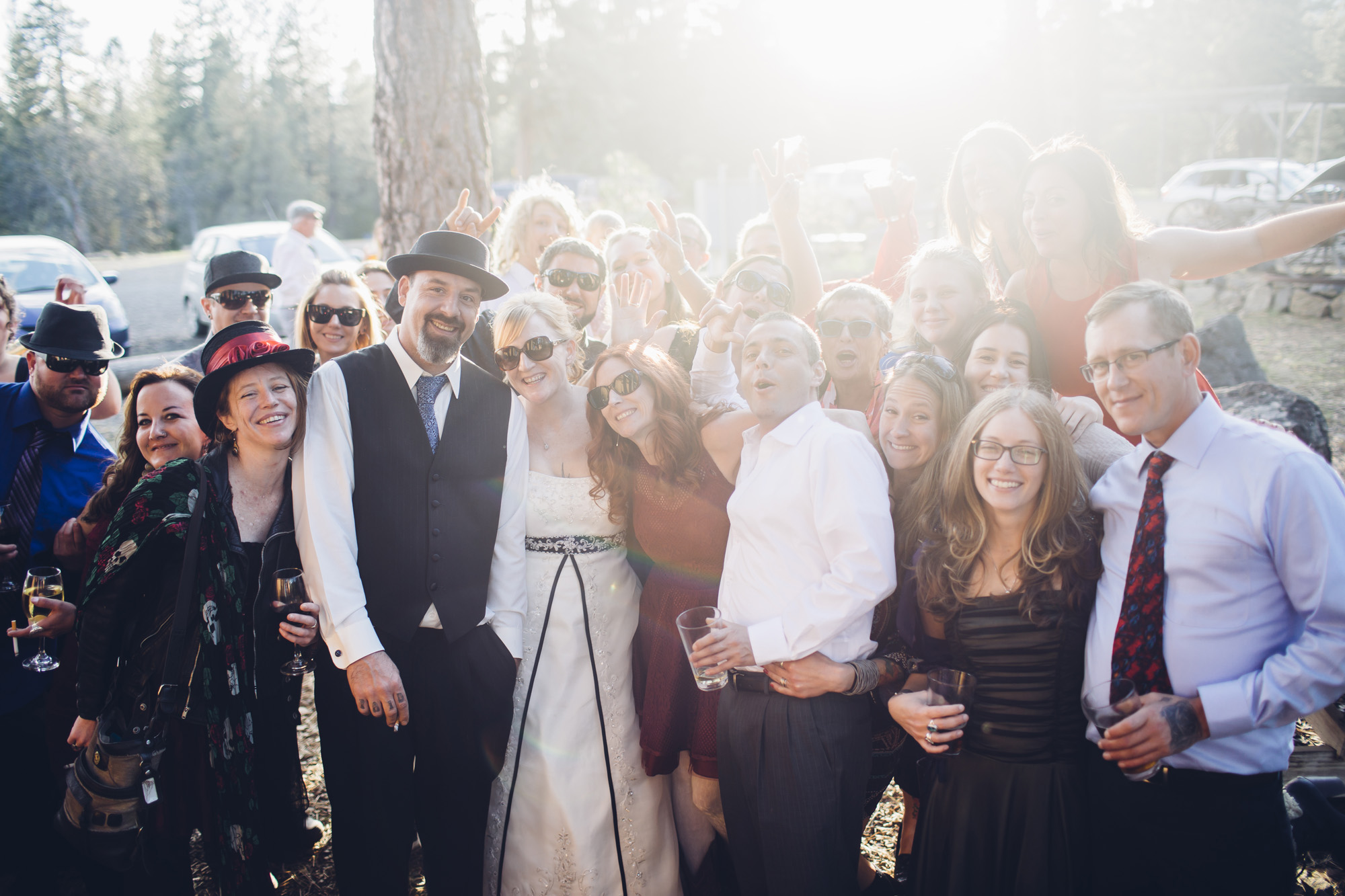 Bride, Groom, and Guests