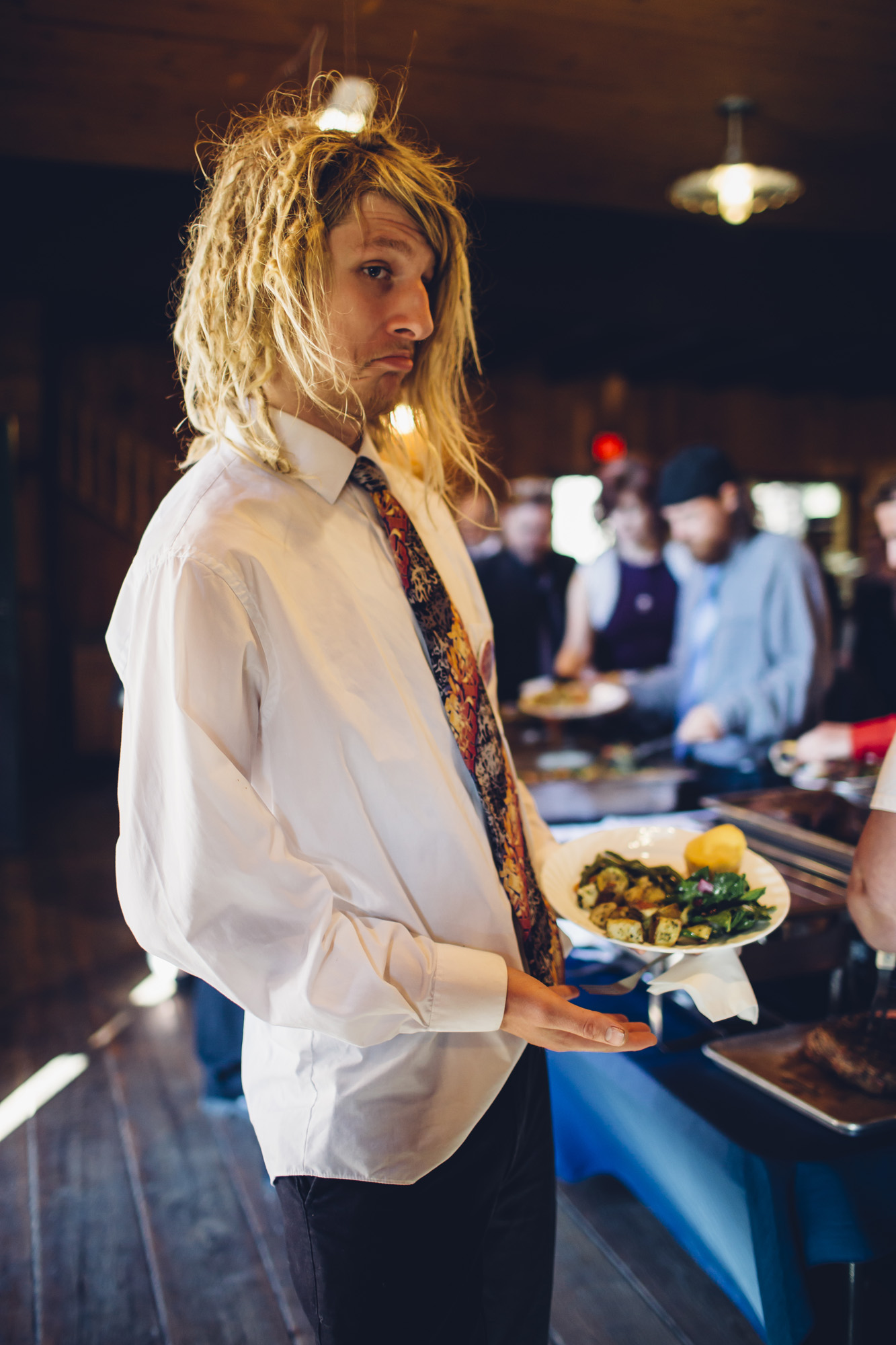 Man with Food and Dreads