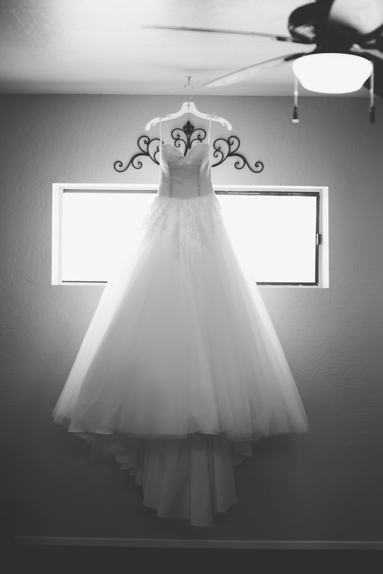 Wedding Dress in Black & White