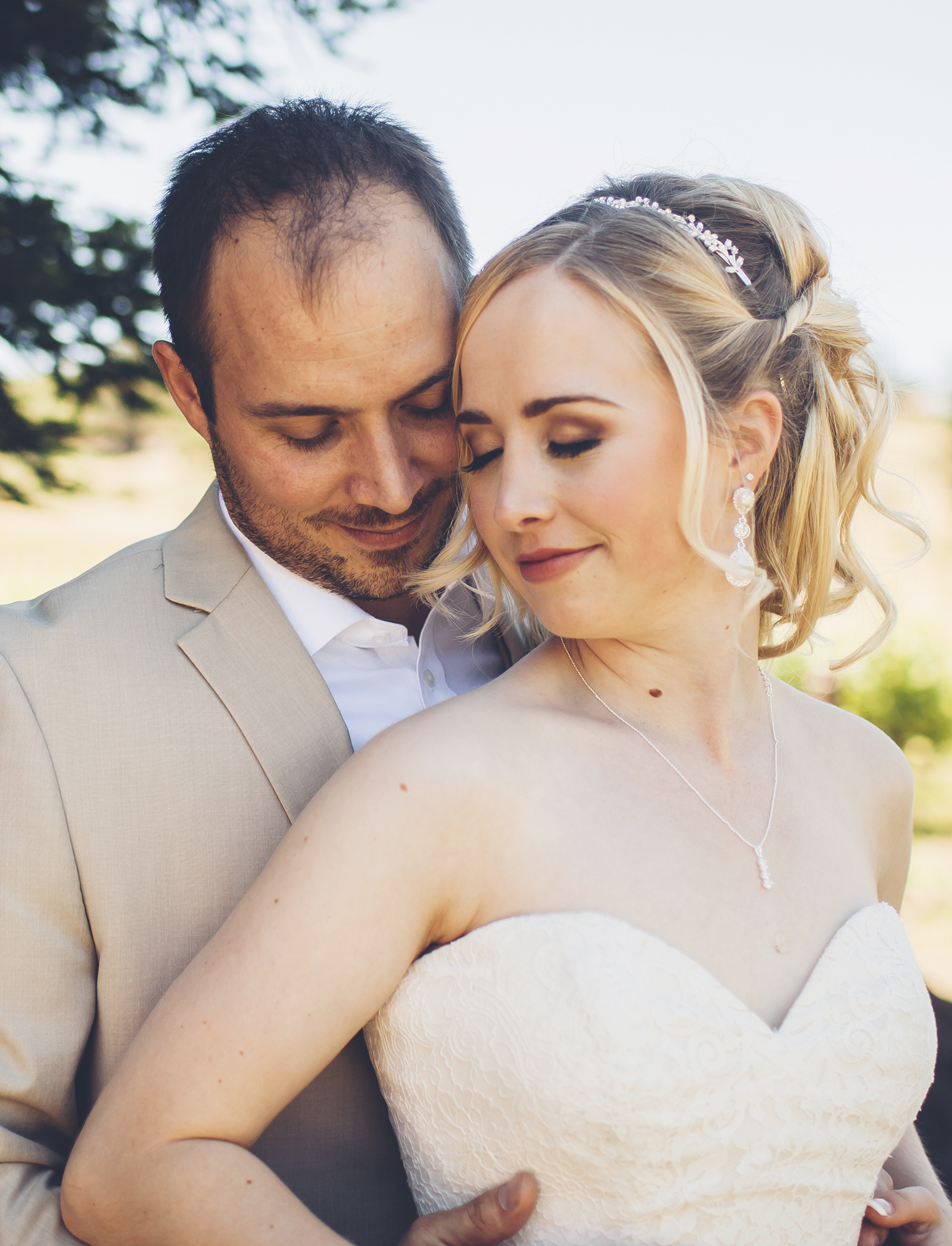 Sweet moments on their wedding day