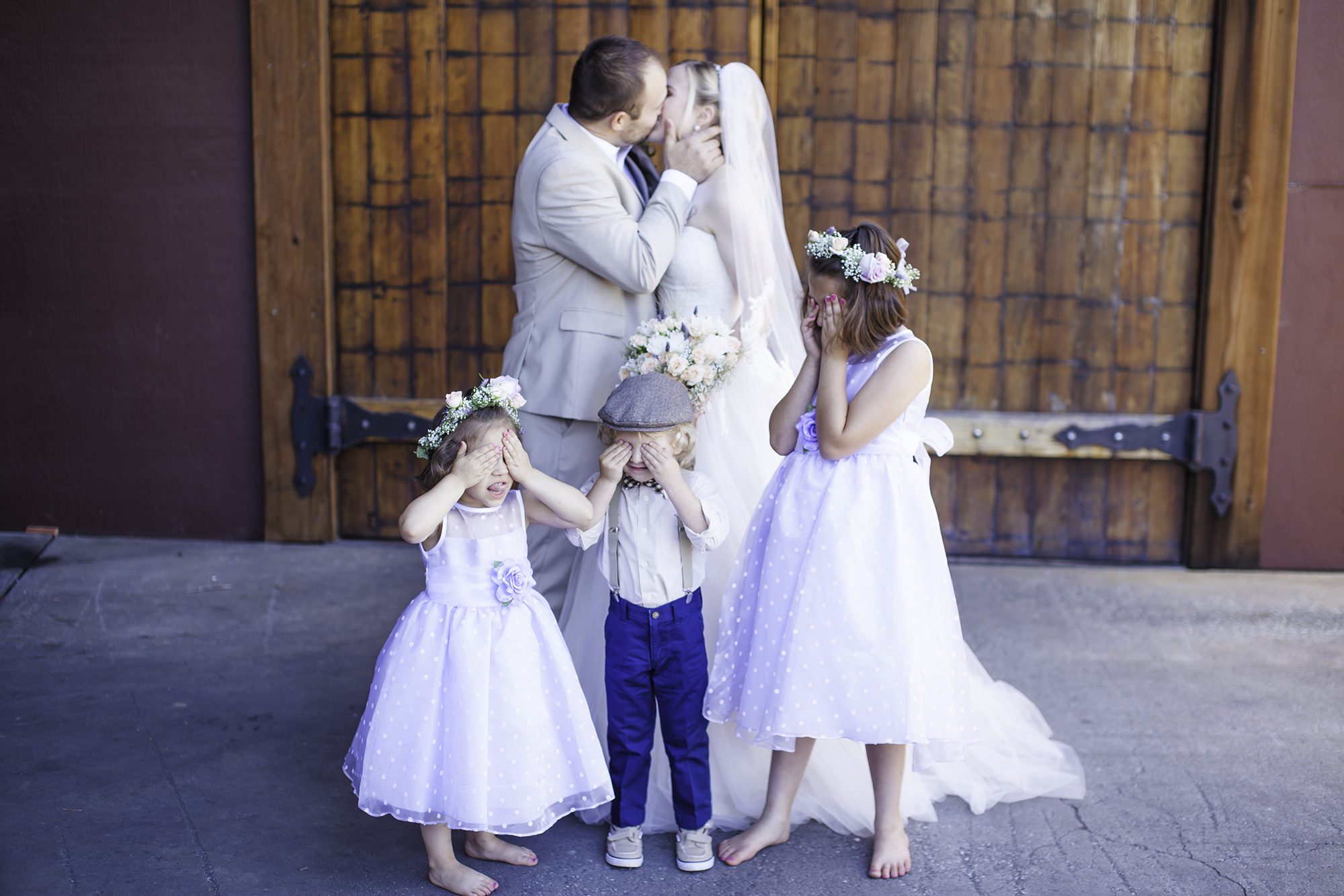 Bride & Groom Kissing